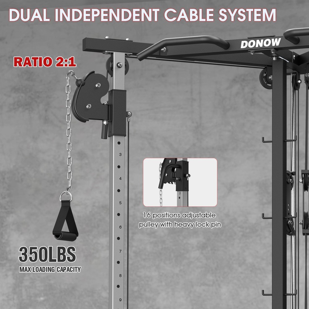 Cable Crossover Machine TrainerCable Fly Machine Home Gym System Workout Station