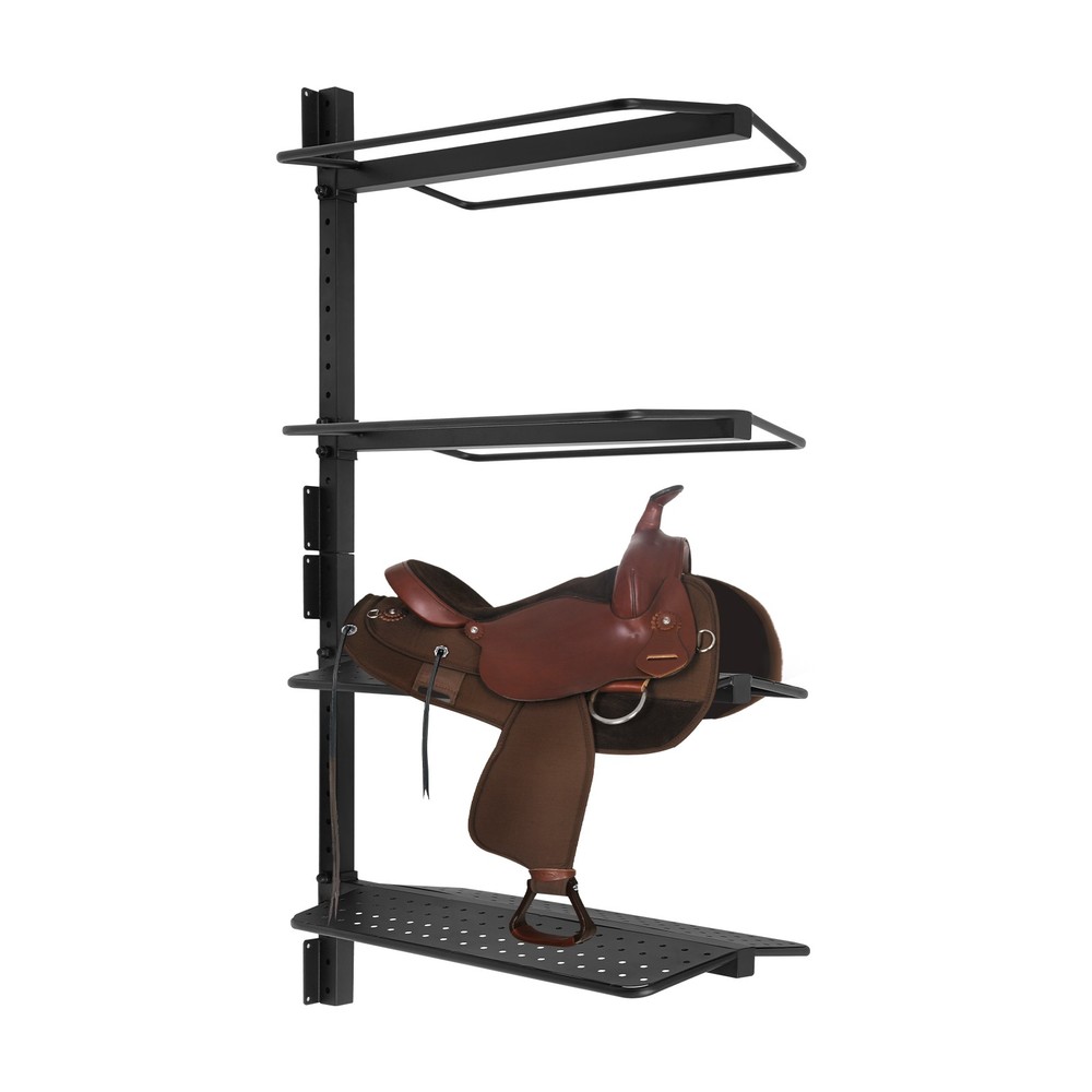 4 Tier Modern Saddle Rack Wall Mount Saddle Rack Black