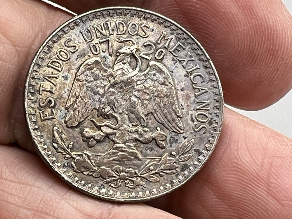 1945 Mexico 50 Centavos .720 Silver Coin