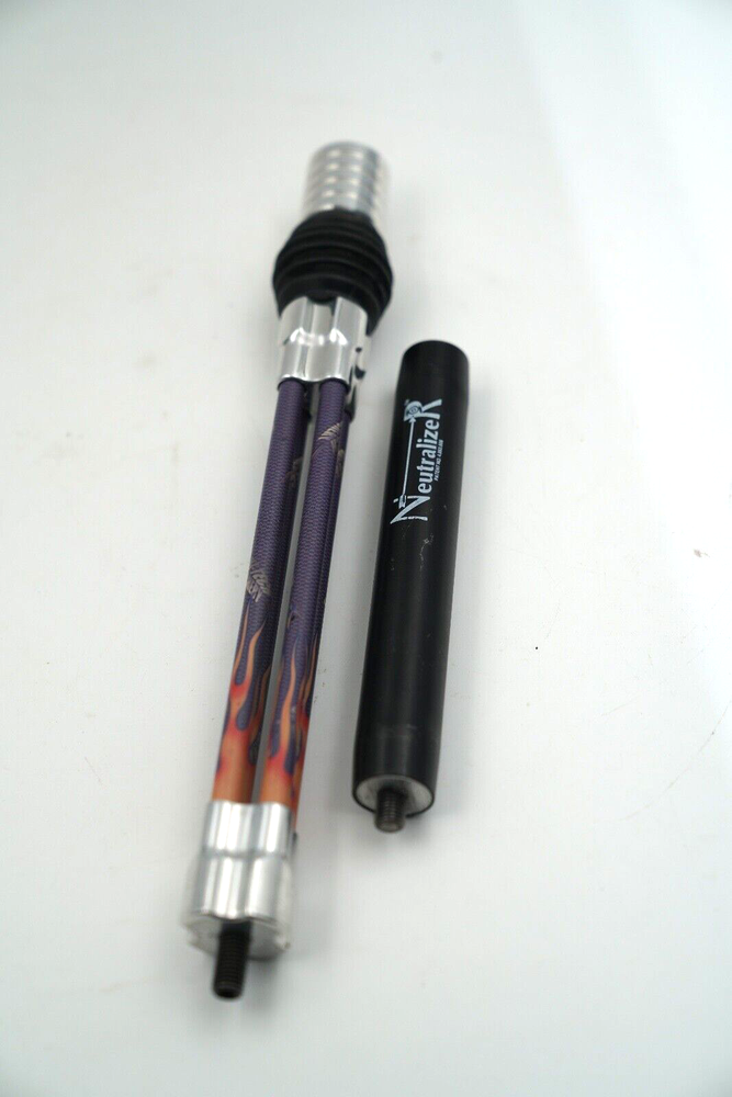 Bowhunter Target Carbon Stabilizer W/ Flames 10 5/8" W/ Doniker & Neutralizer 6"
