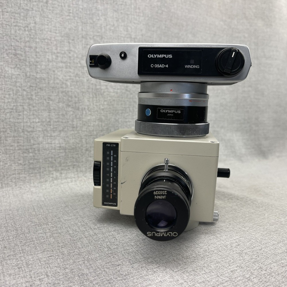 Olympus C-35DA-4 Microscope Camera & Exposure Control Adapter PM-10AD - Parts