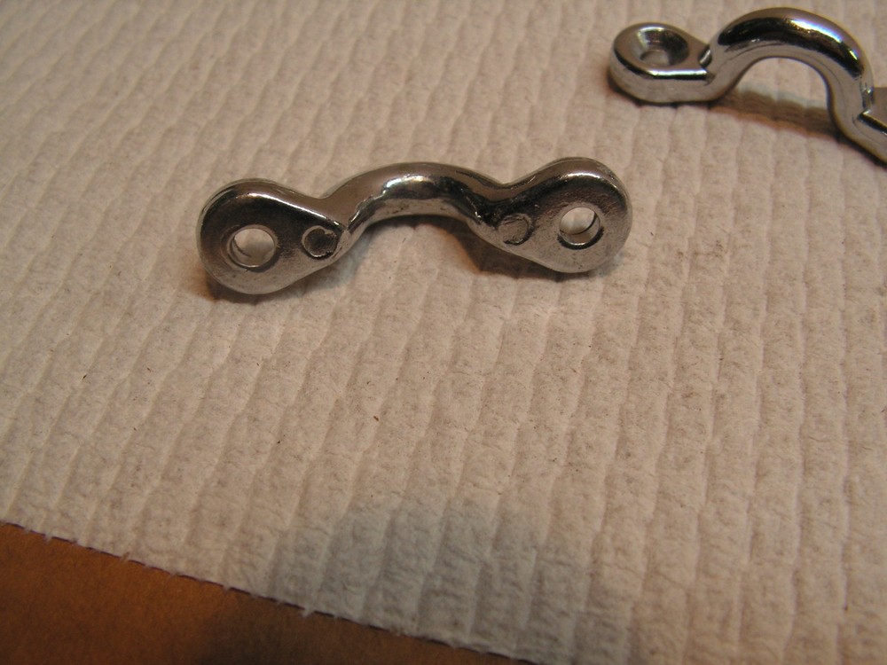 2 Vintage Die Cast Tie Loops Pull Stable Hanger Hook Storage Curtains Anchor+