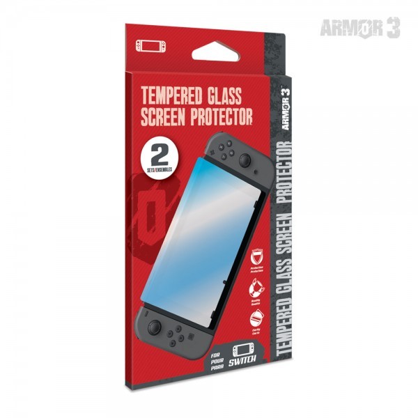 NEW 2-Pack Tempered Glass Screen Protector for Nintendo Switch