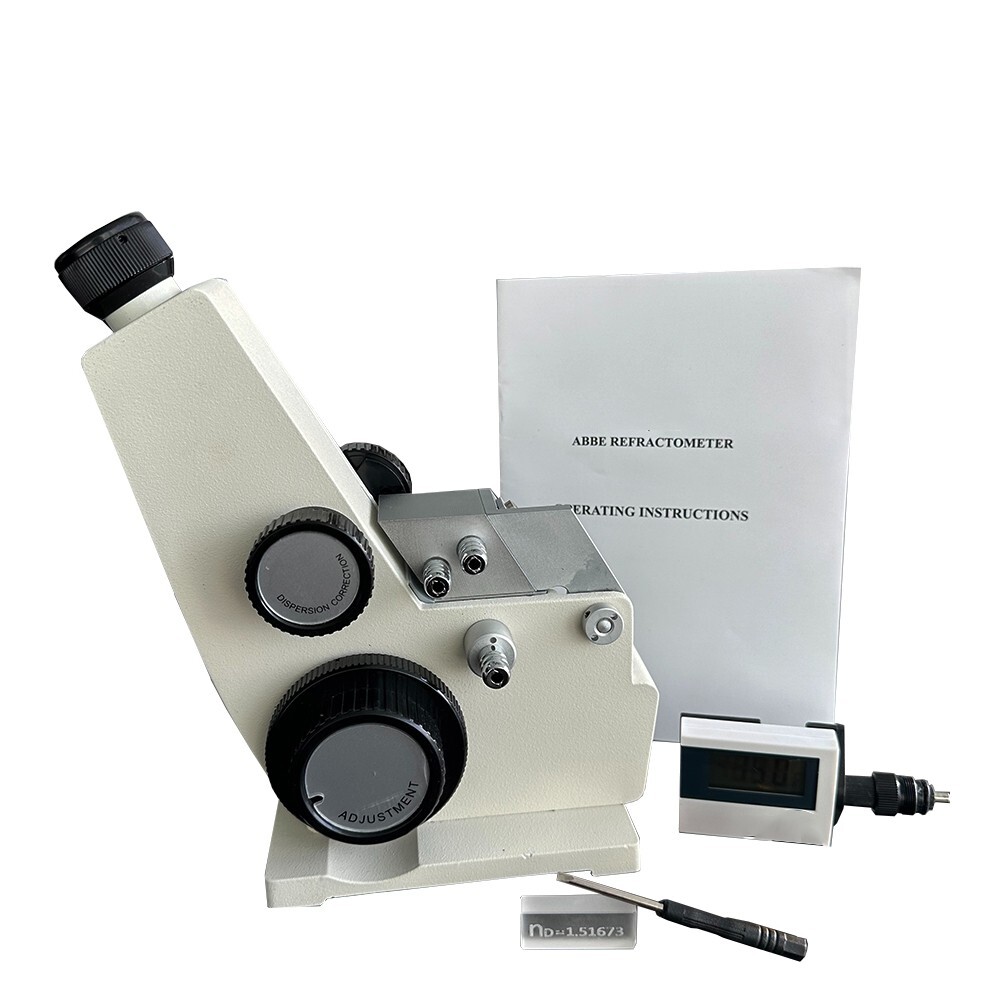 Lab Abbe Monocular Refractometer Brix Tester Analyzer with Digital Thermometer