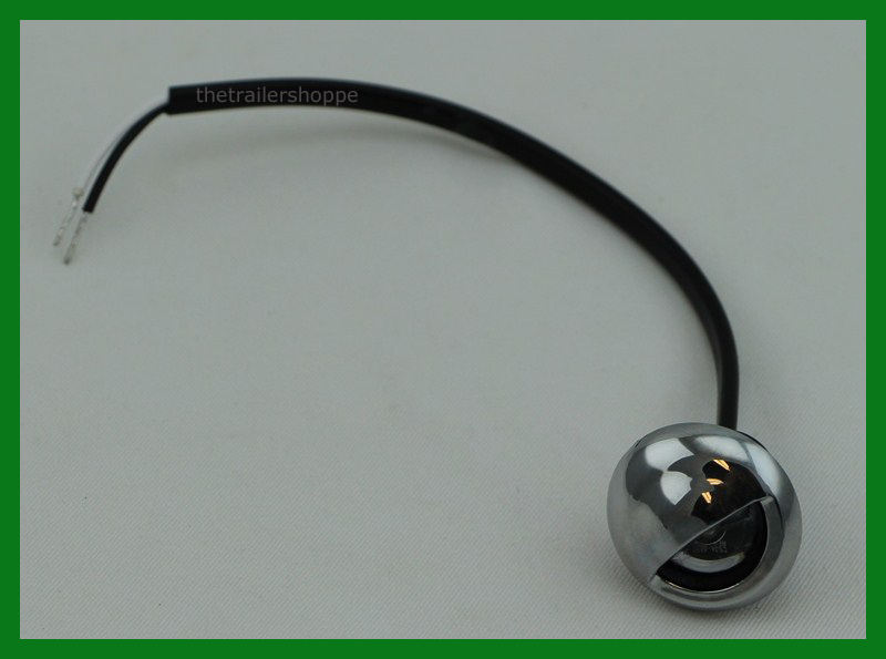 Mini 3/4" Round Grommet Mount Accent Plate Light 1 White LED -Chrome