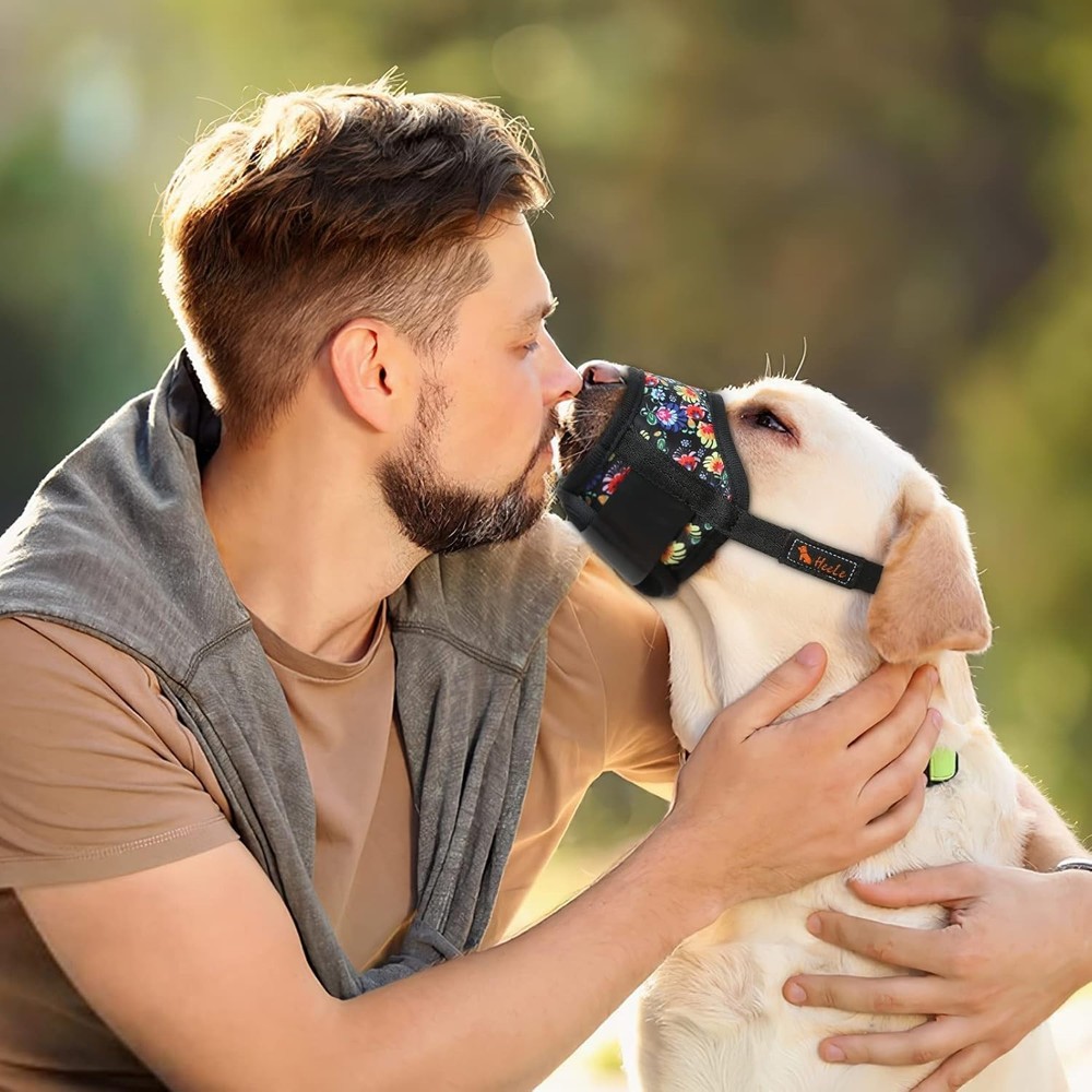 Comfortable Nylon Dog Muzzle, Breathable Mesh, Adjustable Drink, Anti-Bite