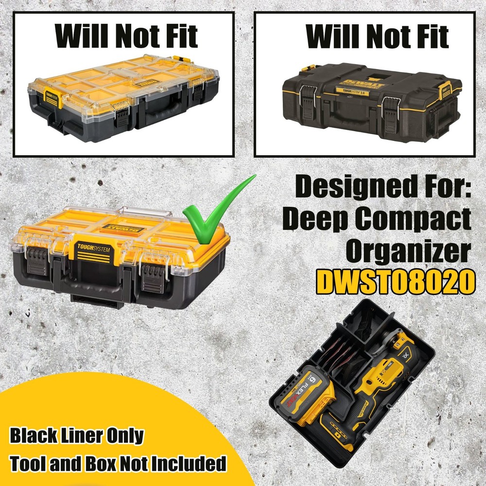 Dewalt 20V Oscillating Multi-tool Organizer for Dewalt Deep Compact Organizer