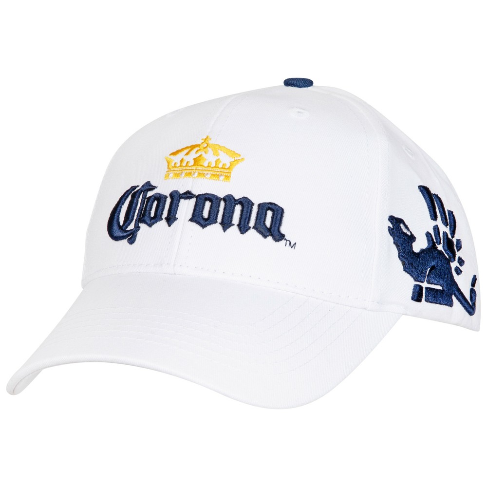 Corona Extra Crown White Adjustable Strapback Hat White