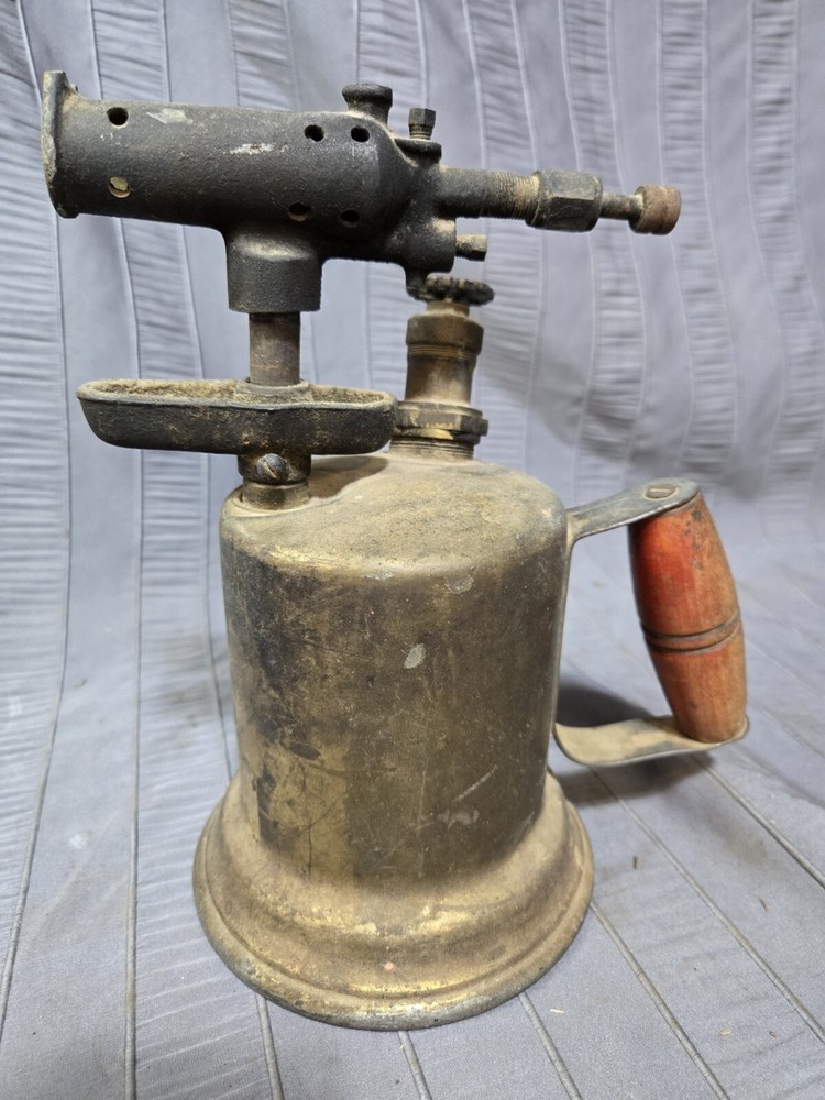 Brass blow torch vintage old tools
