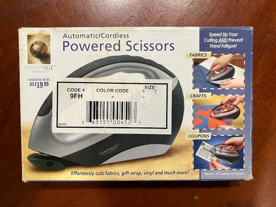 Innovage Automatic Cordless Powered Scissors Black Silver