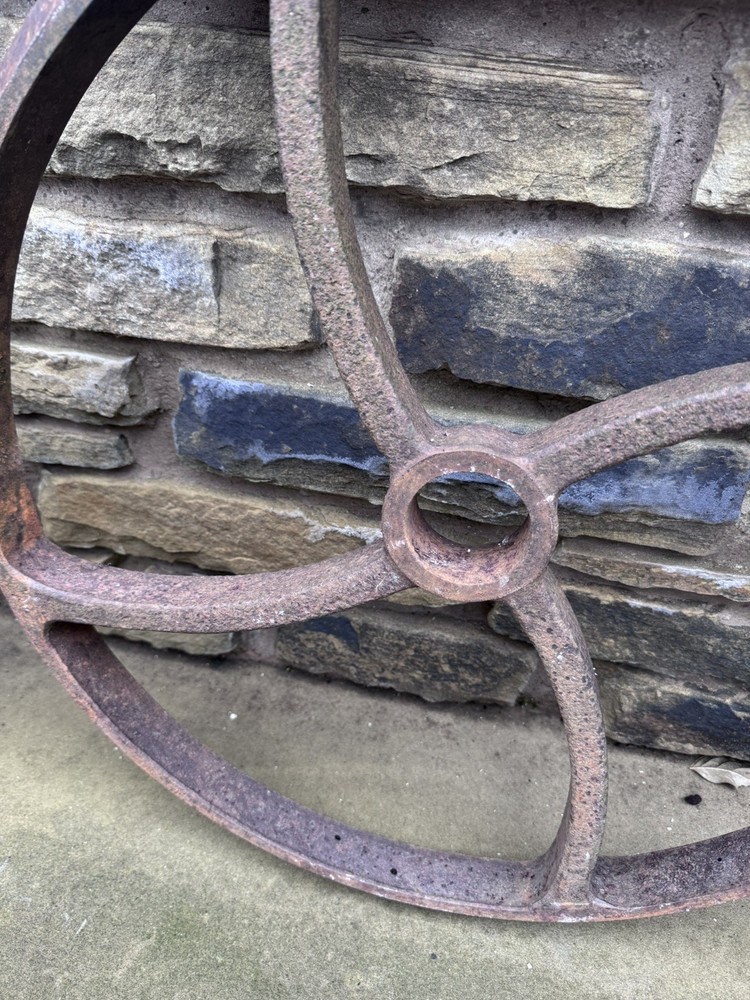 Vintage Original Cast Iron Wheel