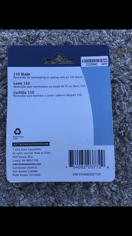 Fluke Networks 10176000 110 Punch Down Blade