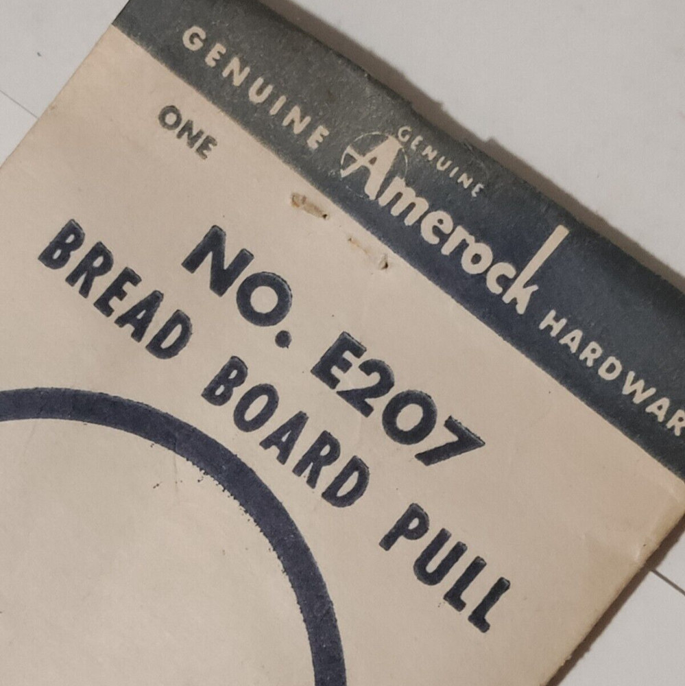 Vintage Amerock E207 Hardware Chrome Bread Board Pull Cabinet Drawer NOS