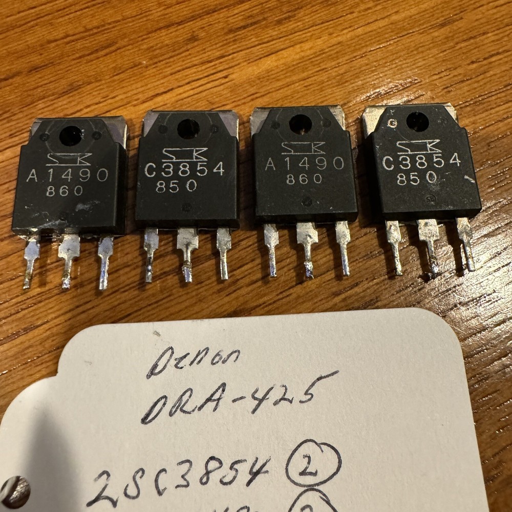 DENON DRA-425 ORIGINAL PULL AUDIO OUTPUT TRANSISTORS - 2SC3854 & 2SA1490