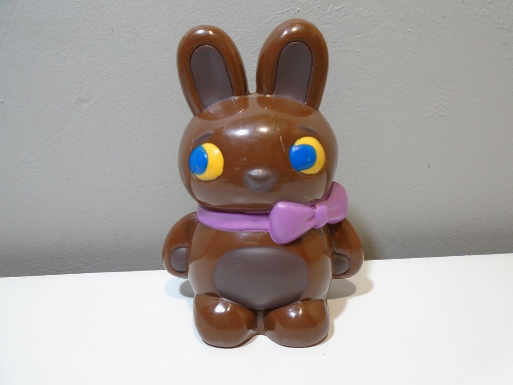 PLASTIC CHOCOLATE BUNNY 3" FIGURE UNBRANDED (MA1639)