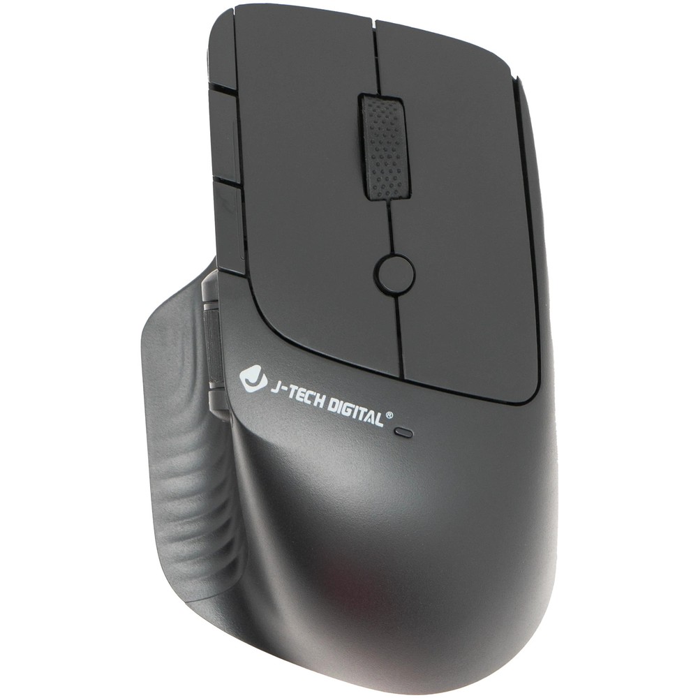 J-Tech Wireless Ergonomic Mouse with Adjustable DPI - Black