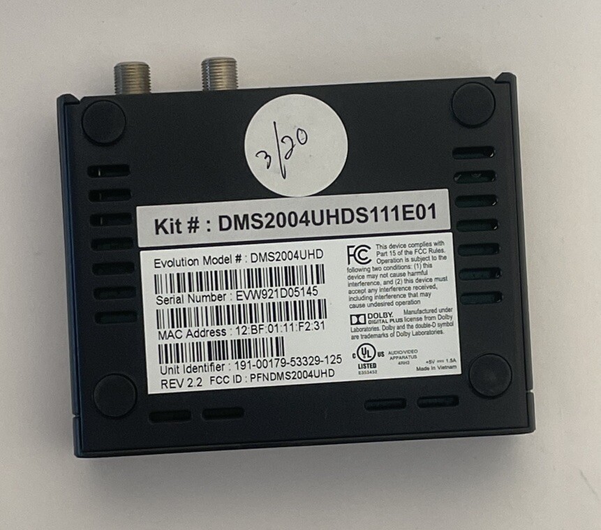 Evolution Model DMS2004UHD No cords Untested