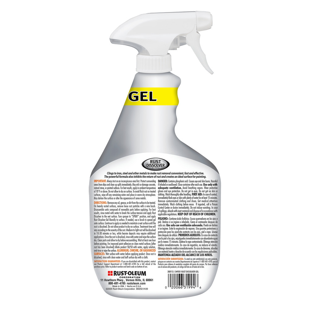 Rust Dissolver Gel Spray-300112 32 oz