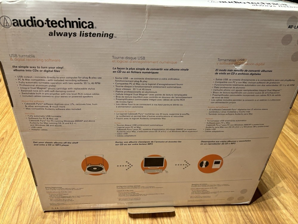 Audio Technica AT-LP2D-USB Automatic Turntable, USB Output