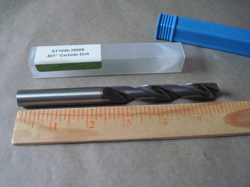 SC Tool Corp ST1046-36985 Solid Carbide Drill Bit .501" (Oversized 1/2")