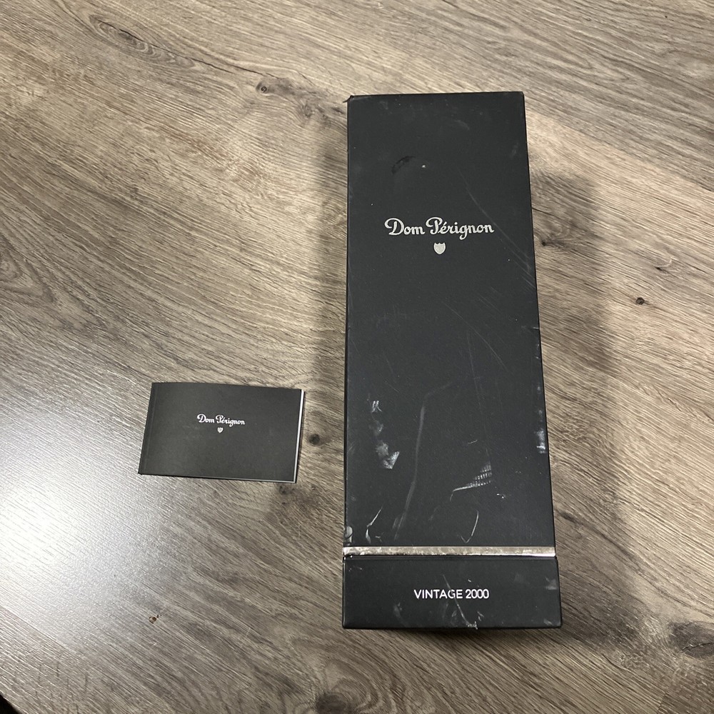 DOM PERIGNON~VINTAGE 2000~BLACK/SILVER LABEL EMPTY BOX WITH BROCHURE ONlY