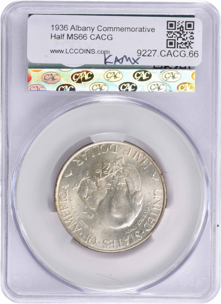 Albany Commemorative Silver Half Dollar 1936 MS66 CACG