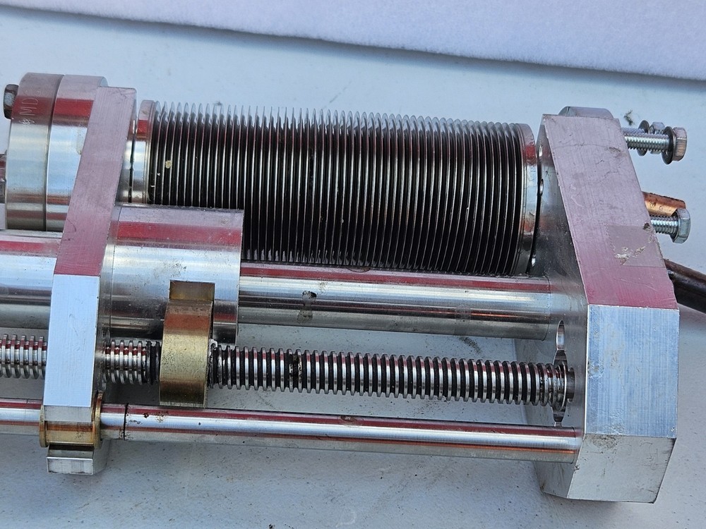 UHV Linear Motion Feedthrough Assembly w/ Bellows, Electrical & Fluid Feedthroug
