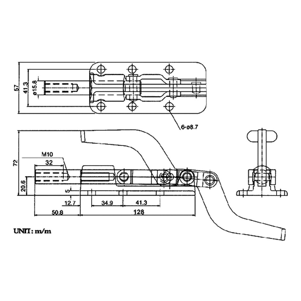 HEAVY DUTY PUSH & PULL FLANGED BASE TOGGLE CLAMP 2500 LBS CAPACITY (3900-0399)