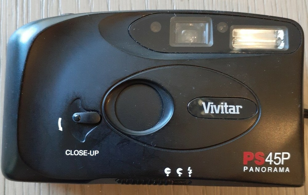 Vivitar Panorama Camera PS45P Focus Free Motor Switchable Case Untested