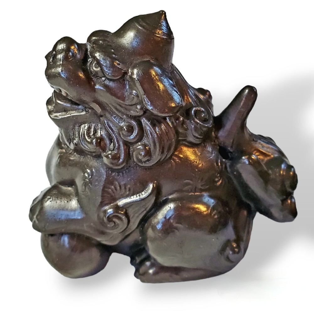 Foo Dog Incense Holder Burner Lion Vintage Asian Protector