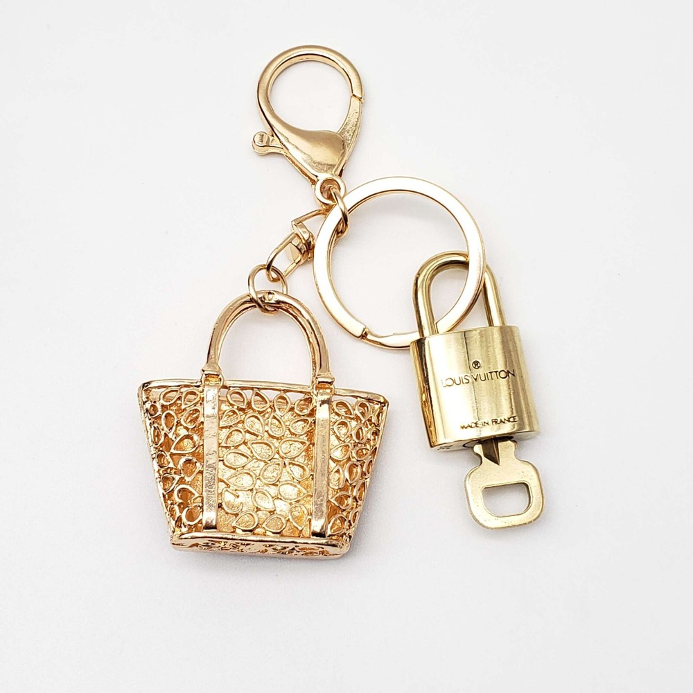 100% Auth Louis Vuitton Lock & Key with unbranded Bagcharm, Keycharm, Keychain