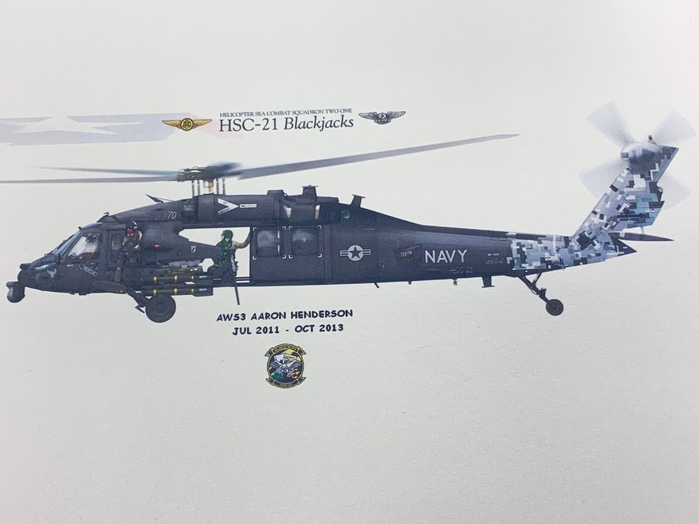 US Navy HSC-21 Blackjacks Named Print