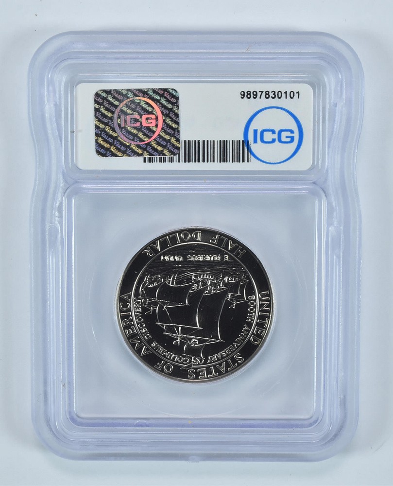 1992-D Columbus Commemorative Half Dollar MS70 ICG