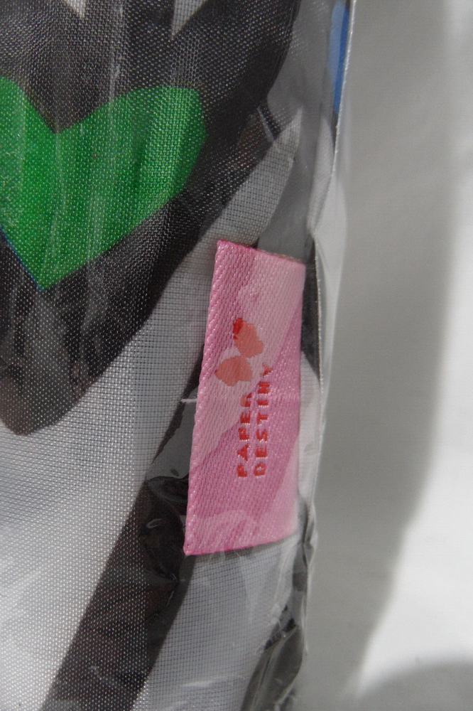 PAPER DESTINY rainbow hearts umbrella NWT