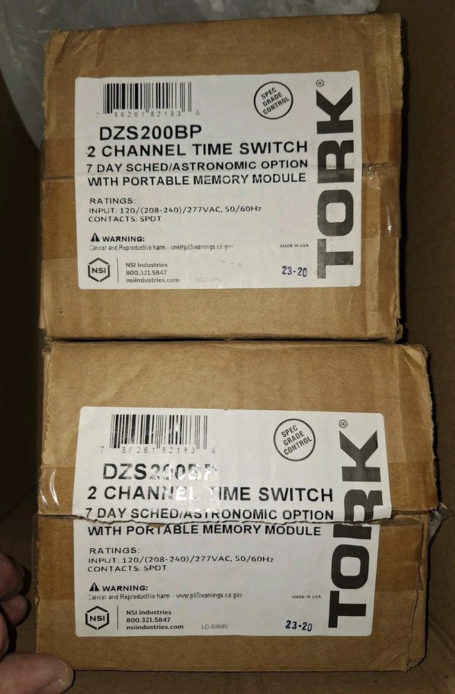 TORK DZS200BP 2CH Timer, Astronomic Option w/ Portable Memory Module. FREE X-PRS
