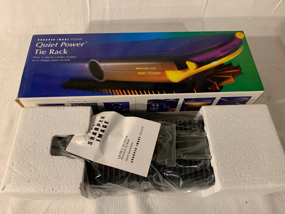 NEW Sharper Image Design Quiet Power Tie Rack View 72 Ties