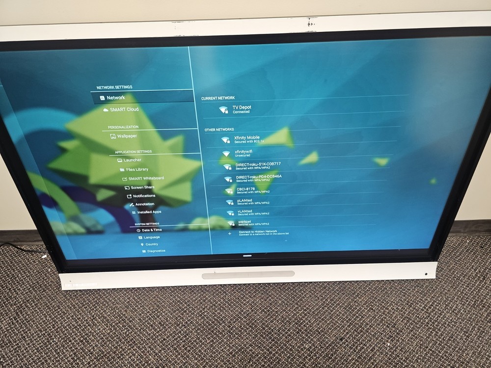 65" 4K SMARTBOARD SPNL-6065 Touchscreen Whiteboard Interactive Flat Panel WIFI