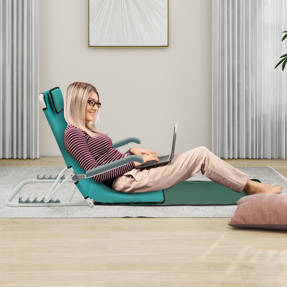 Foldable Adjustable Bed Backrest Support Sit-up Back Rest Bed Chair 198.42 lbs