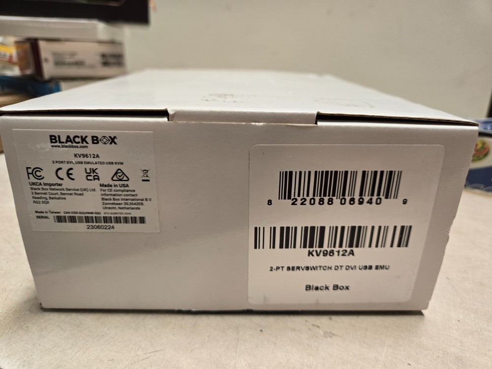 BLACK BOX KV9612A DESKTOP KVM SWITCH NOB