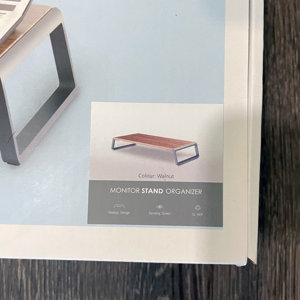 Monitor Stand Organizer COLOR WALNUT