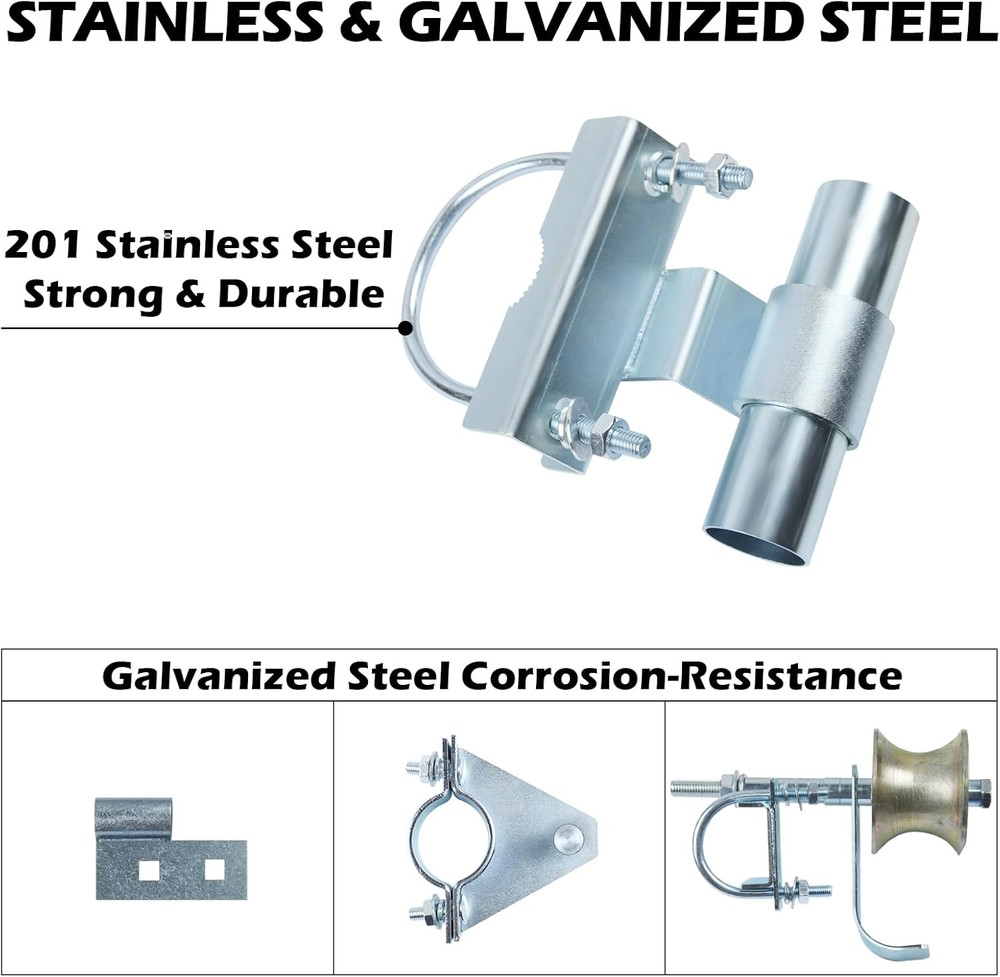 6" Rolling Gate Hardware Kit for Chain Link & Sliding Farm Gates