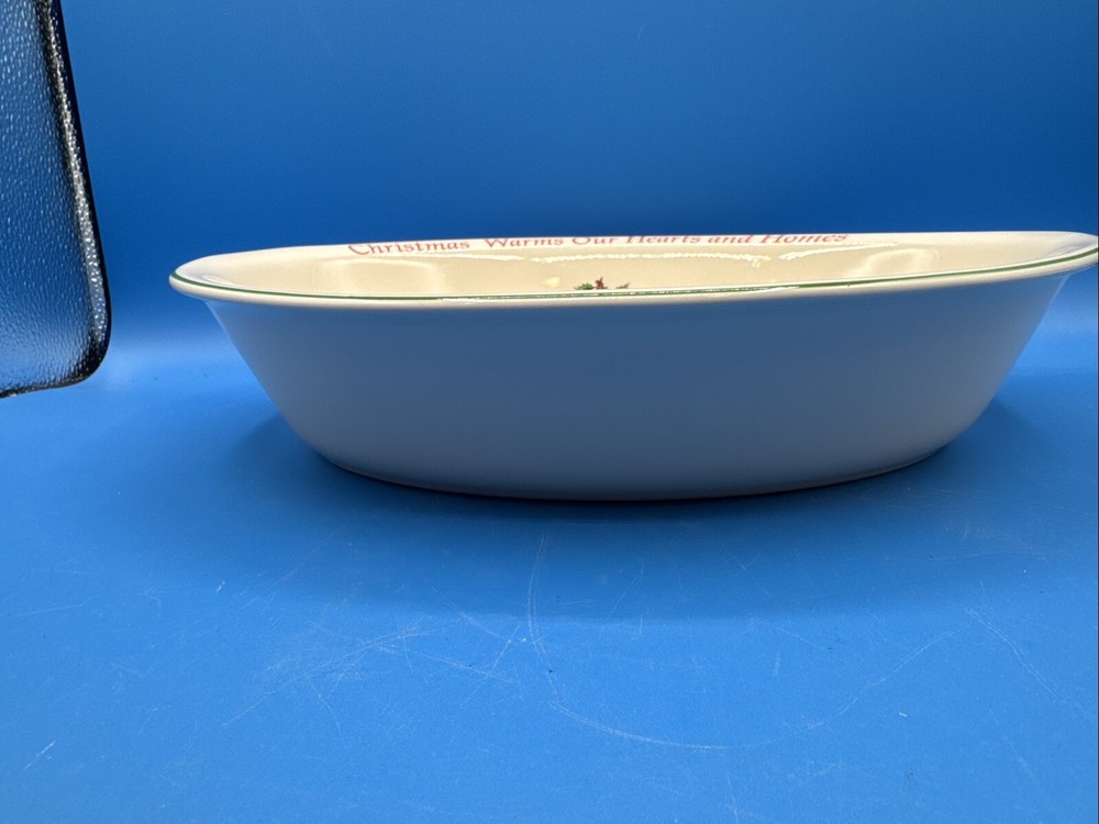 Spode Christmas Tree Sentiment Oval Rim Dish
