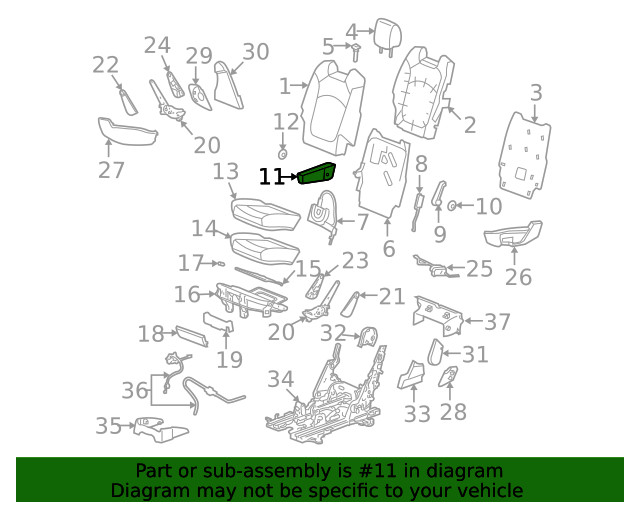 Genuine GM Armrest 25891925