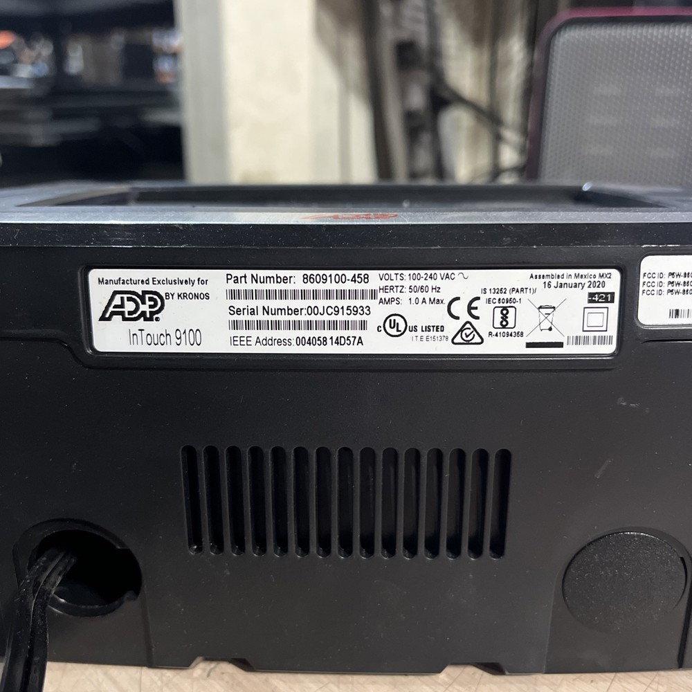 ADP INTOUCH 9100 TIME CLOCK TOUCH PANEL LCD DISPLAY KRONOS