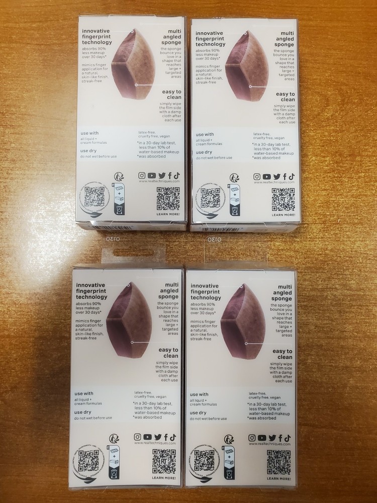4 Boxes: Real Techniques Makeup Saver Sponge Reduces Makeup Waste (0850)