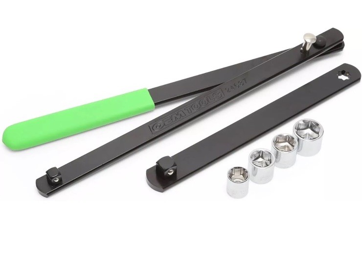 OEMTOOLS 24687 Serpentine Belt Tool Set, Includes 3/8 Drive Handle, 1/2 &...