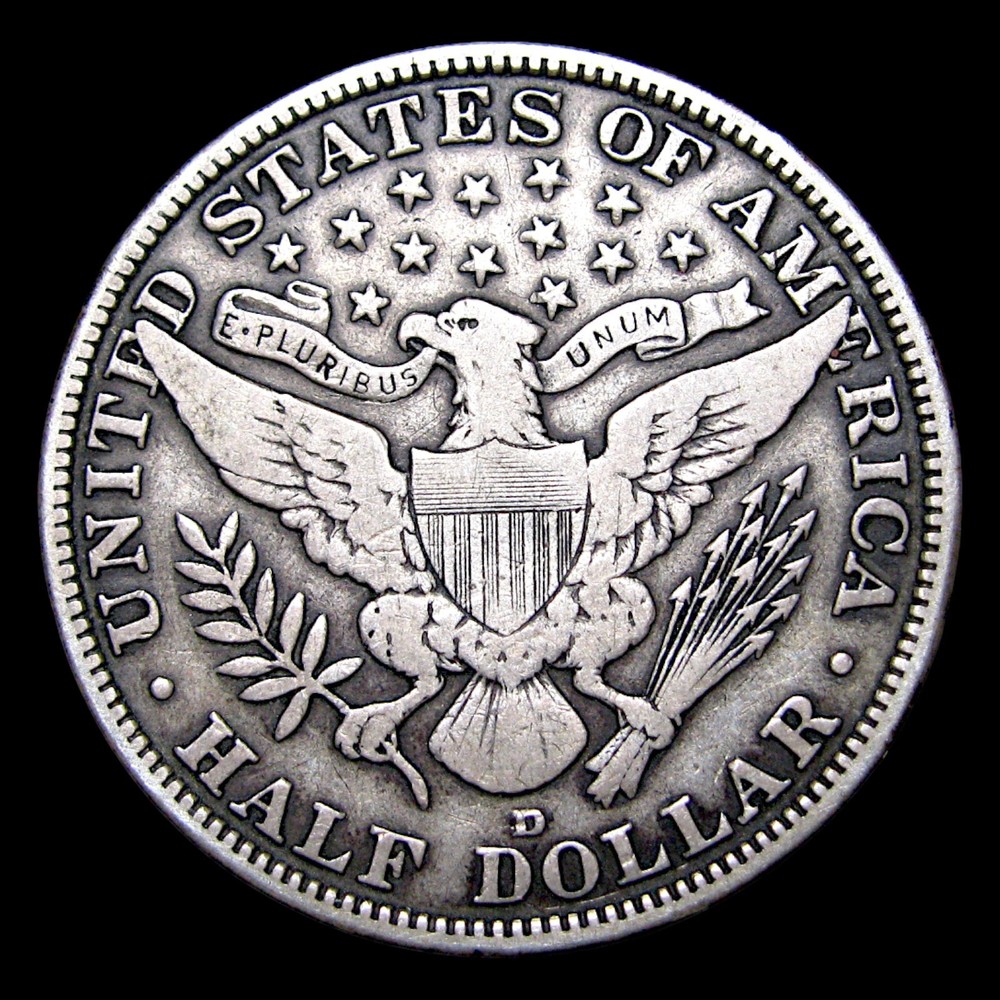 1915-D Barber Half Dollar Silver ---- Nice Condition Coin ---- #220V