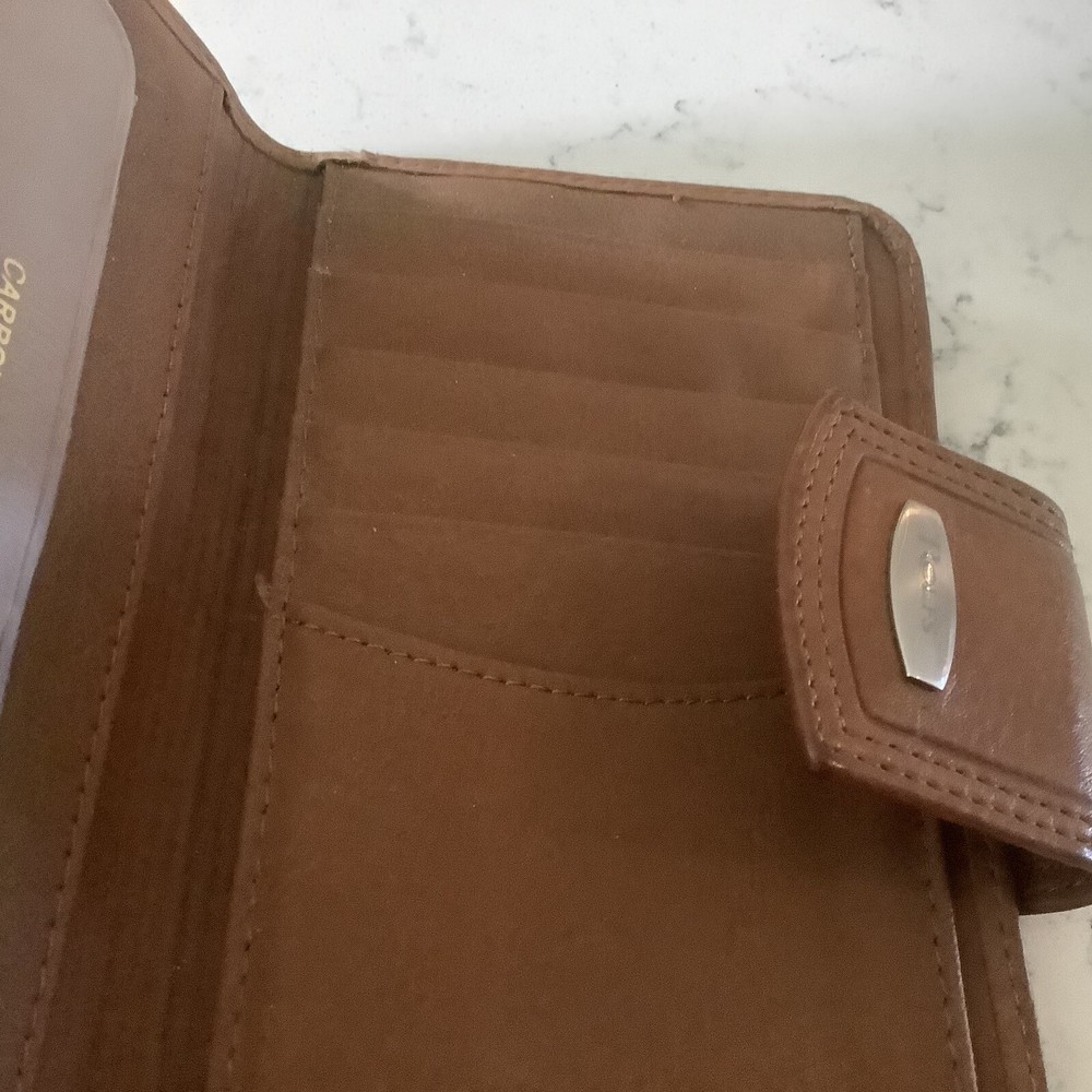 Rolfs Brown Leather Checkbook Wallet Bi-fold