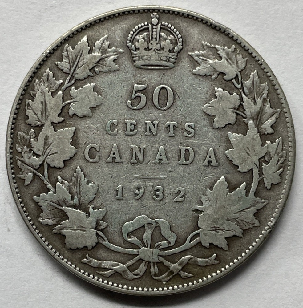 1932 Canada 50 Cent, VG Condition. C-3048