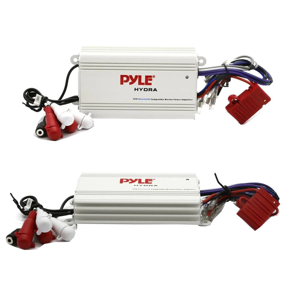 Pyle PLMRMB4CW 4-Channel Waterproof Marine Bluetooth Amplifier